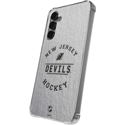 NHL New Jersey Devils Black Text Galaxy S24 Plus Clear Case